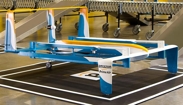 Así harían su aterrizaje los drones Amazon