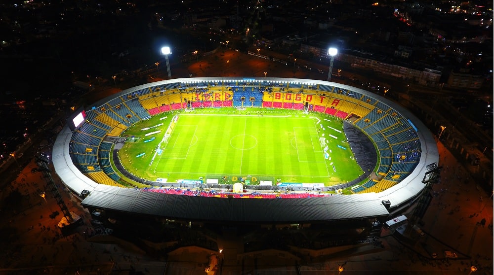 Estadio El Campin en Bogotá visto desde los drones de Sky Zoom.