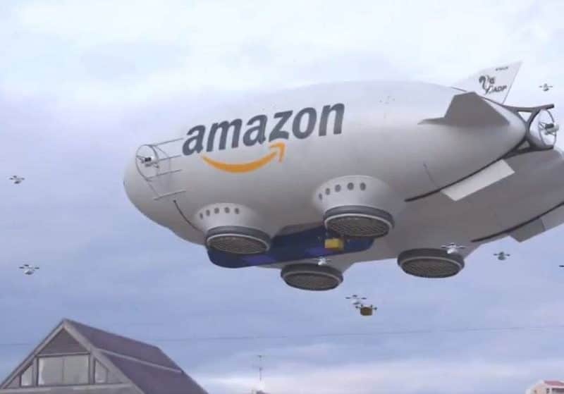 Video del dron dirigible de Amazon que resultó ser falso.