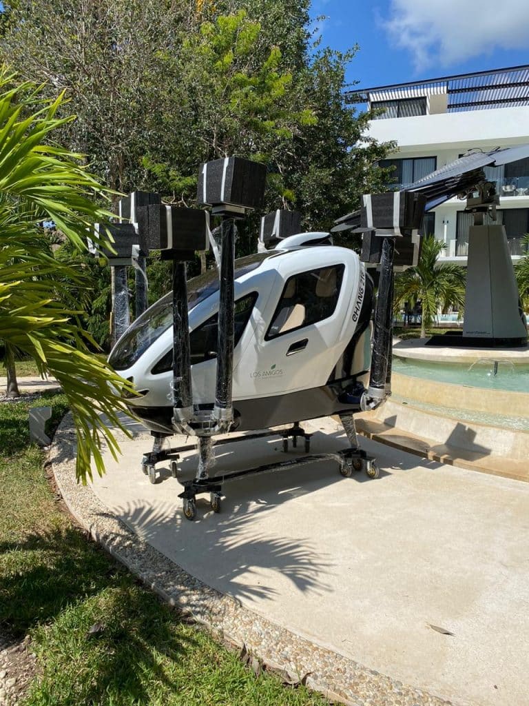 dron de pasajeros tulum mexico