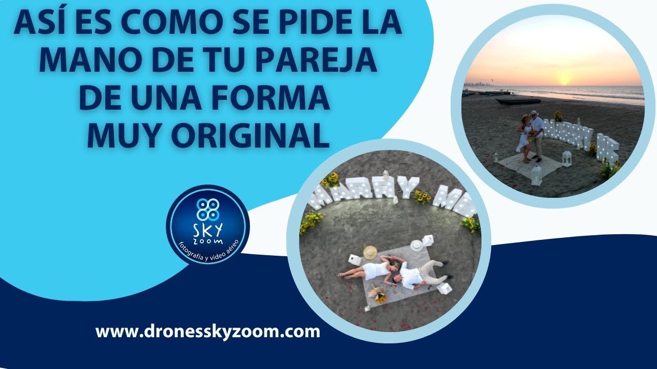 Pedida de mano con dron La Boquilla Cartagena Drones Sky Zoom
