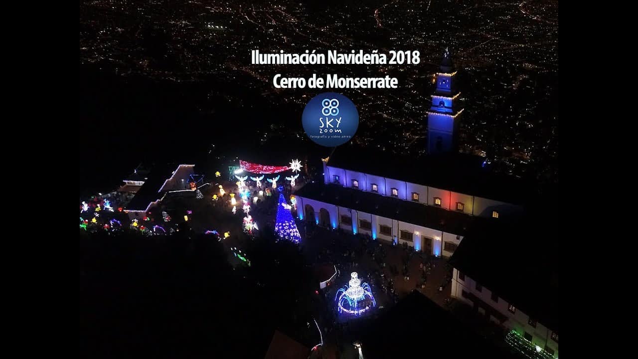 cerro de monserrate desde un drone navidad