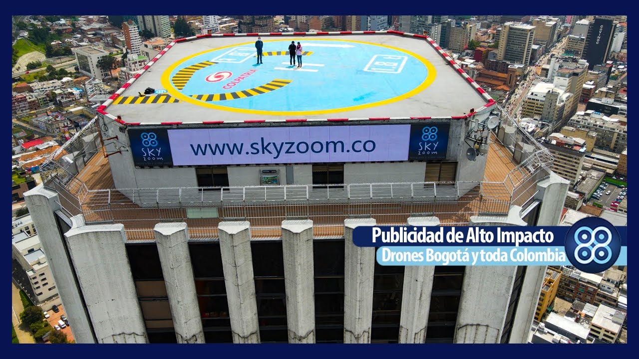 marketing digital con drones torre colpatria bogota