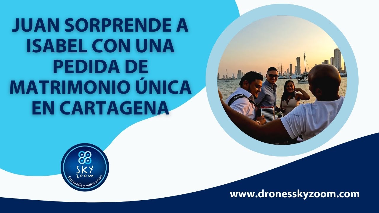 Pedida de mano original con drone en Cartagena restaurante fuerte del pastelillo