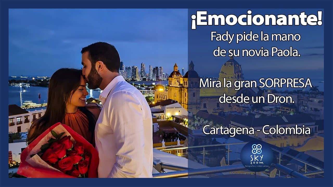 pedida de mano original con drone en cartagena
