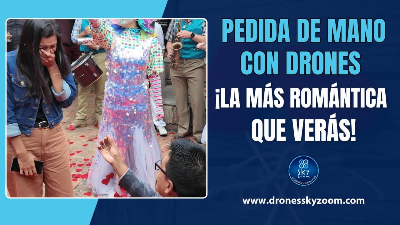 pedida de mano con drones en andres carne de res chia
