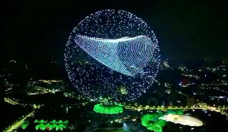 Récord Guinness con 8.100 drones China