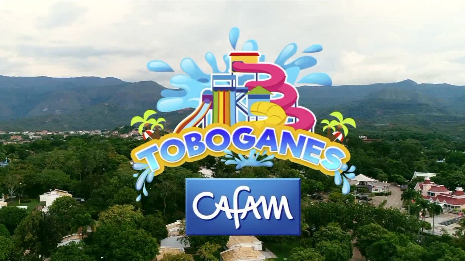 Toboganes Cafam Melgar desde un dron