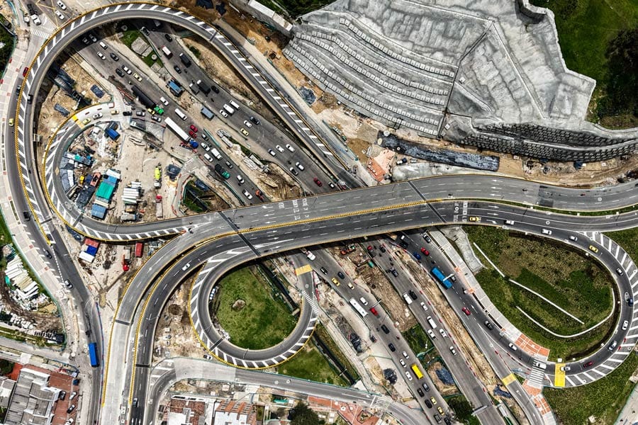 Inspección de obras con drones en Puentes de la Calle 127 con Avenida Boyacá Bogotá Drones Sky Zoom